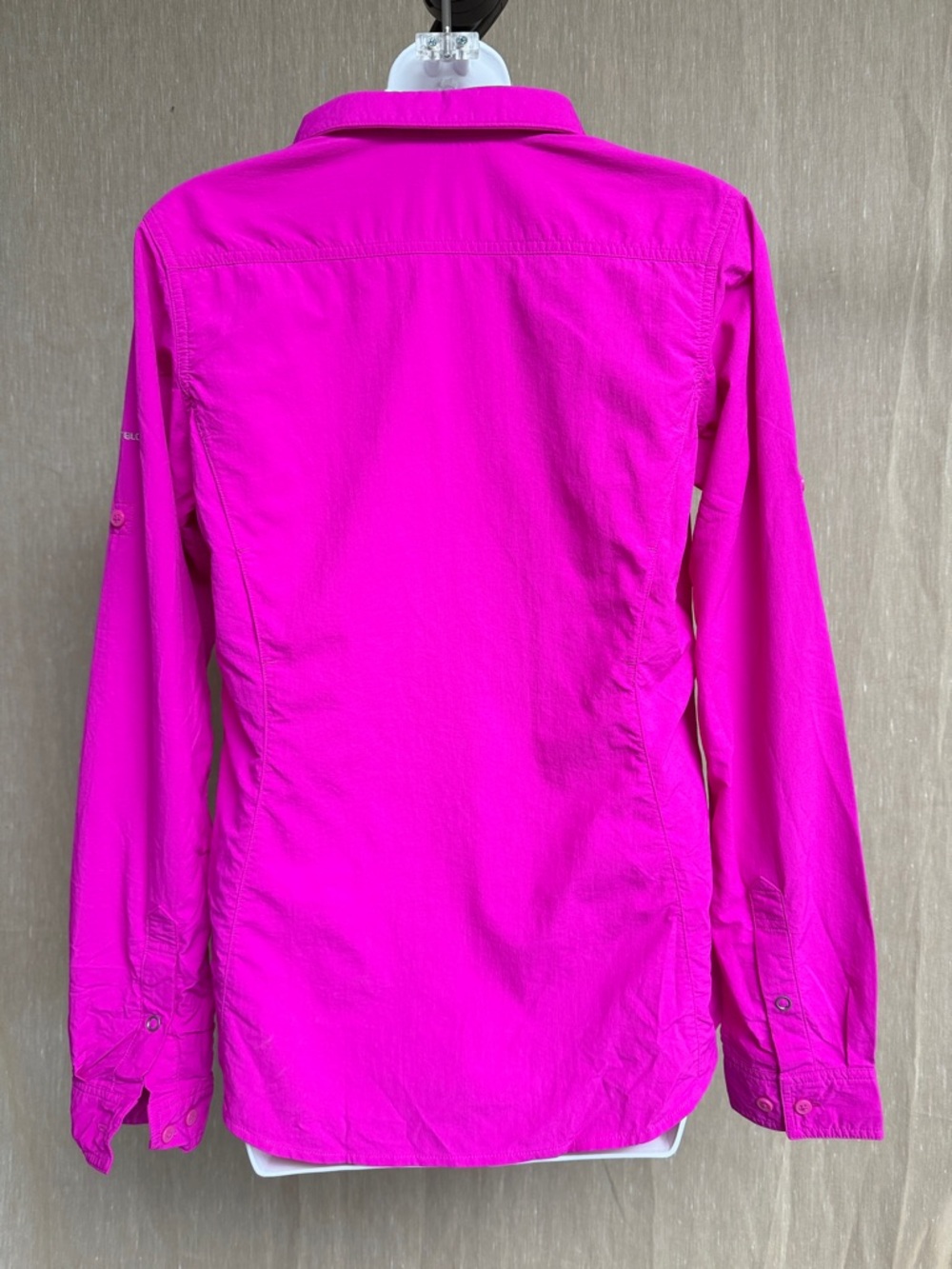 Columbia Insect Blocker Long-Sleeve Button-Down Shirt in Bright Pink - Picture 3 of 5